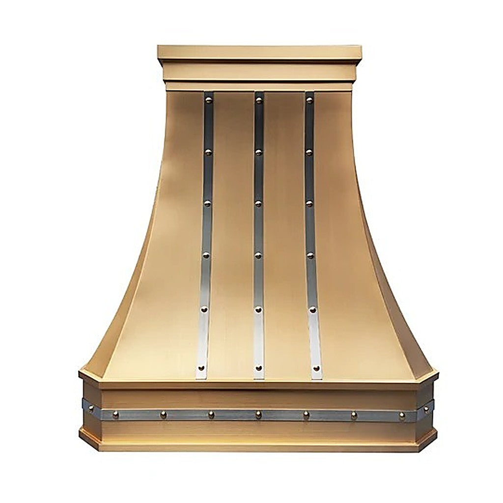 Custom Luxury Curved Brass Vent Range Hood PB3-R11 — view 5