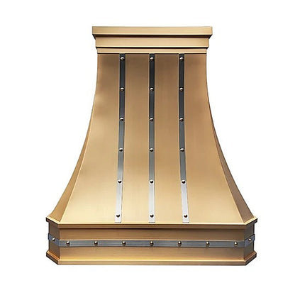 Custom Luxury Curved Brass Vent Range Hood PB3-R11 — view 5