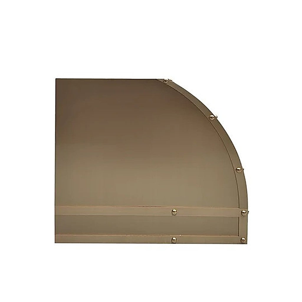 Custom Luxury Industrial Brass Range Hood PB9-B01 — view 2