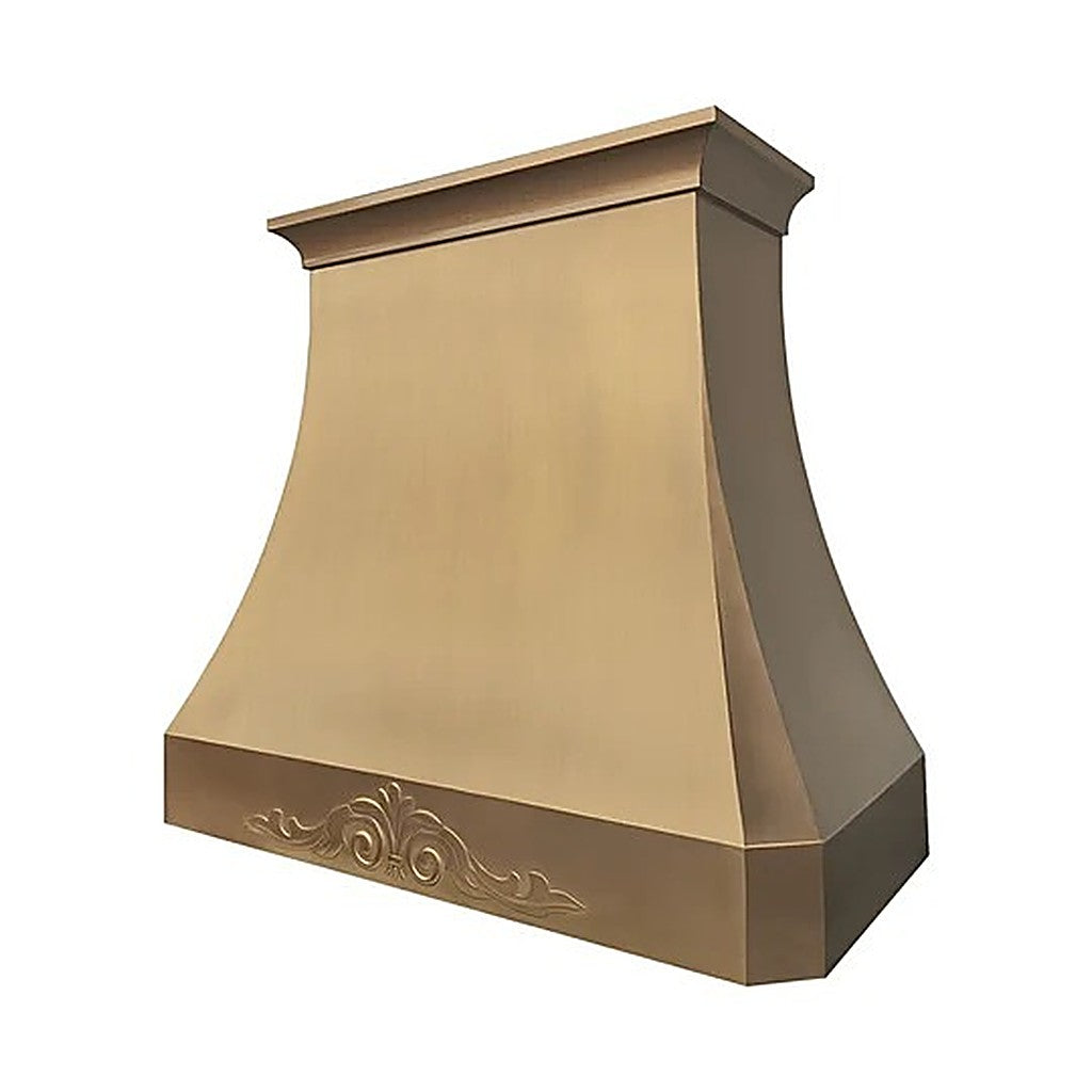 Custom Luxury Refine Curved Brass Range Hood PB3-R10 — view 3