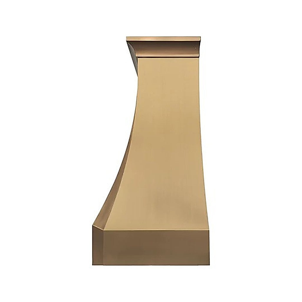 Custom Luxury Refine Curved Brass Range Hood PB3-R10 — view 4