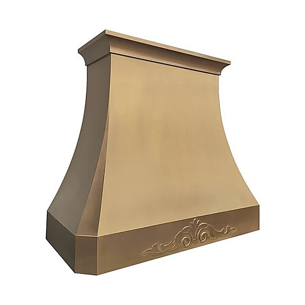 Custom Luxury Refine Curved Brass Range Hood PB3-R10 — view 5