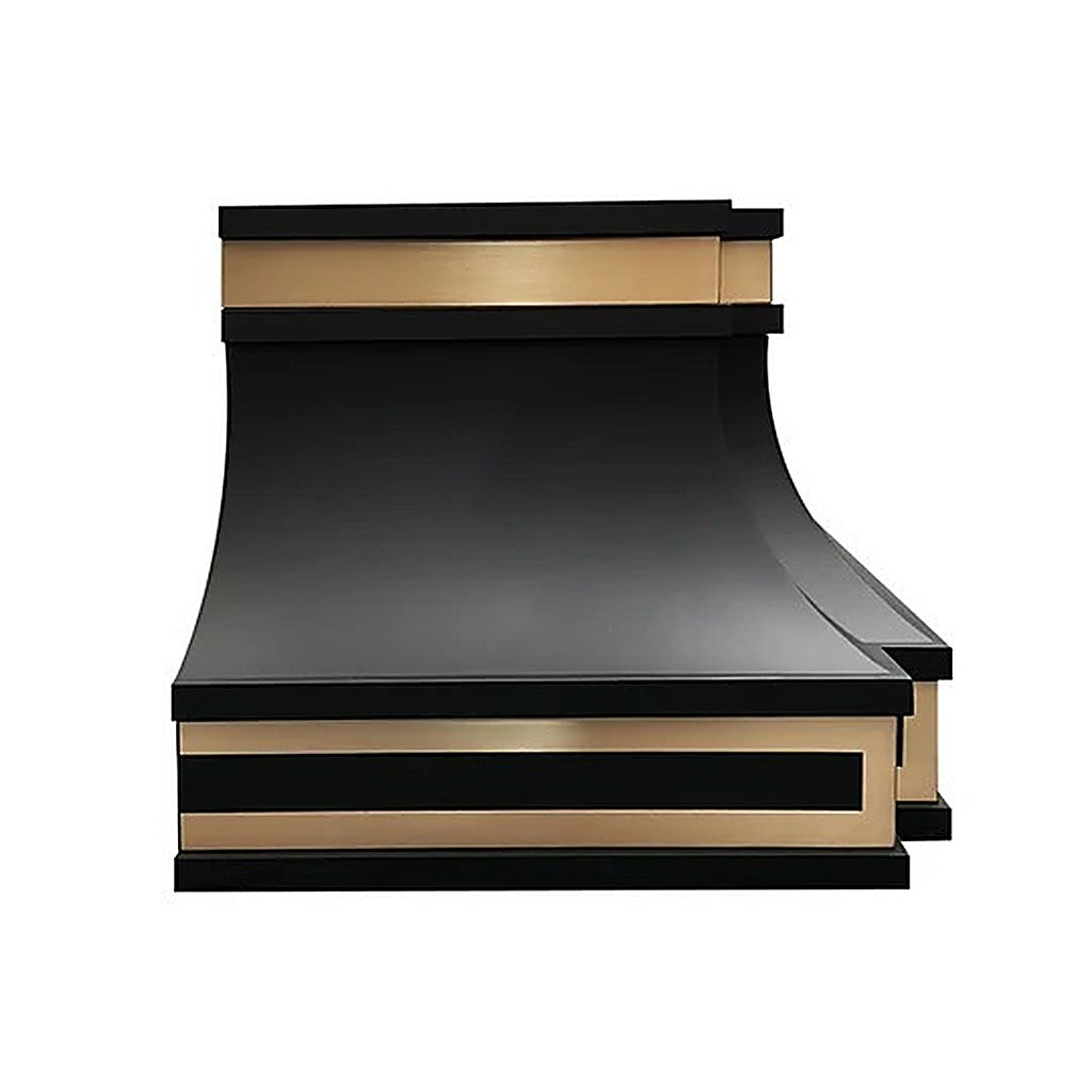 Custom Matte Black Stainless Steel Vent Hood PS33-M02 — view 4