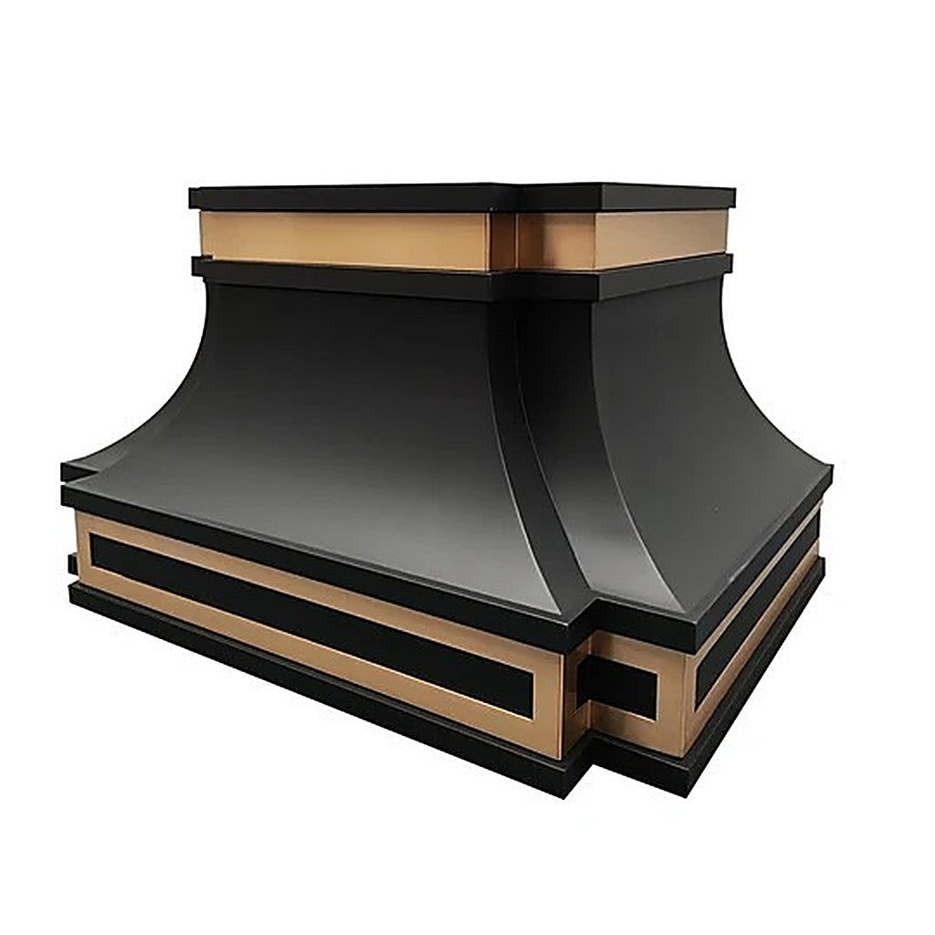 Custom Matte Black Stainless Steel Vent Hood PS33-M02 — view 5
