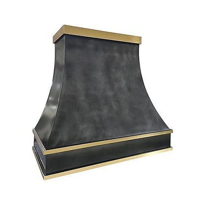 Custom Minimalist Refine Curved Zinc Range Hood PZ7-R01 — view 2