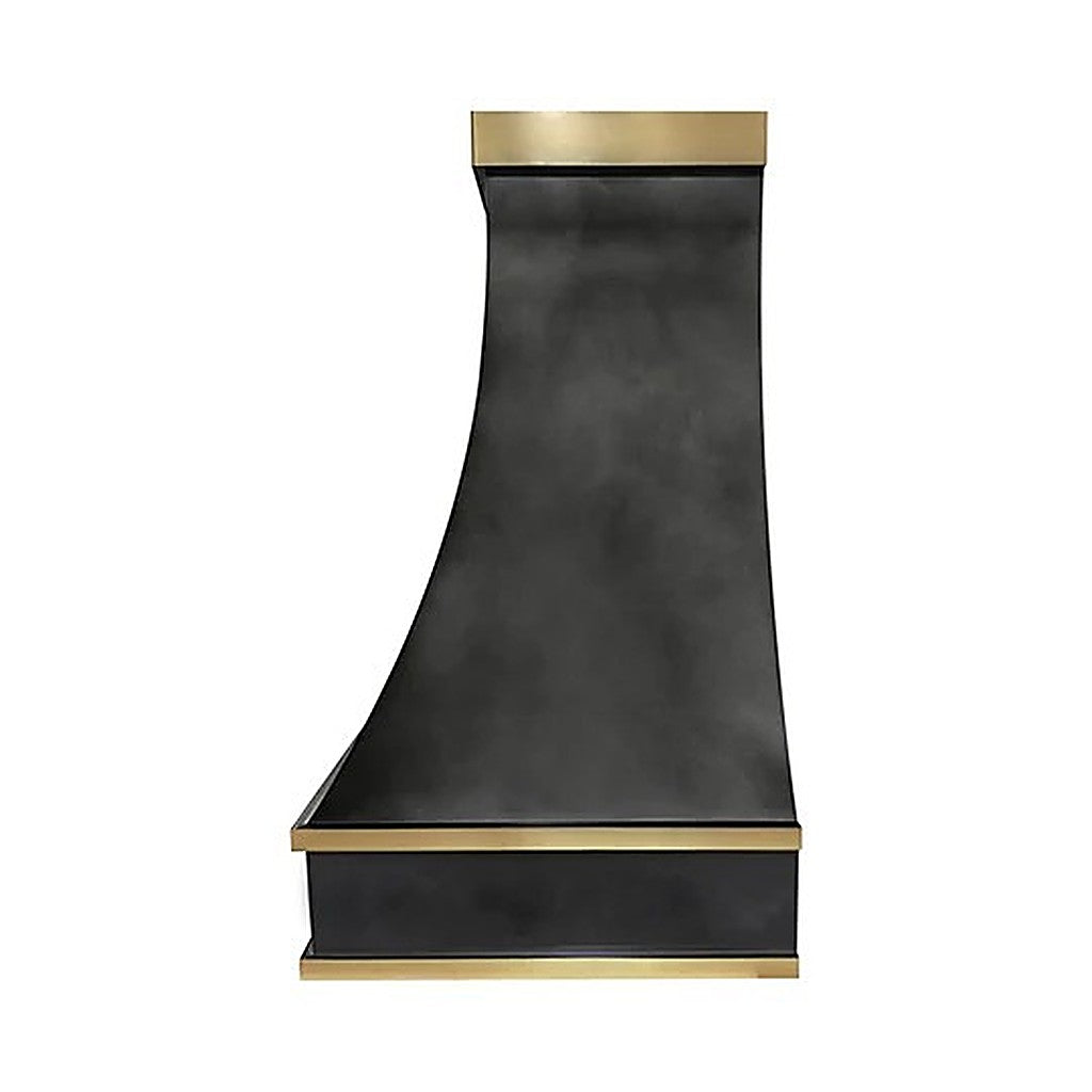 Custom Minimalist Refine Curved Zinc Range Hood PZ7-R01 — view 4