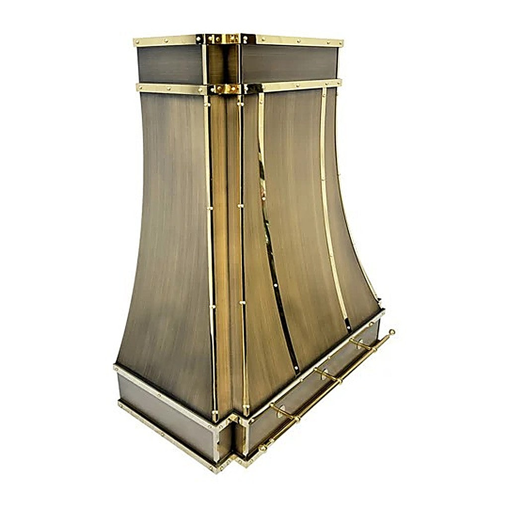 Custom Modern Curved Brass Range Hood PB33-M02 — view 5