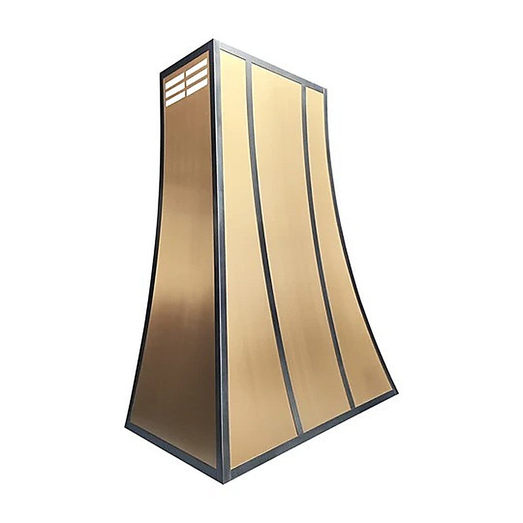 Custom Modern Curved Brass Vent Hood PB33-M01