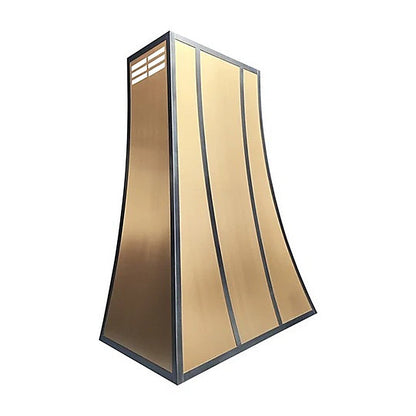 Custom Modern Curved Brass Vent Hood PB33-M01