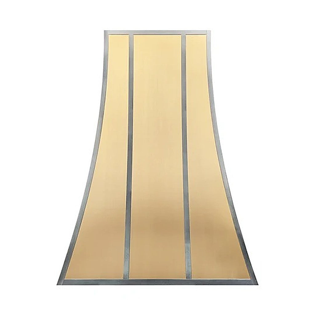 Custom Modern Curved Brass Vent Hood PB33-M01 — view 2