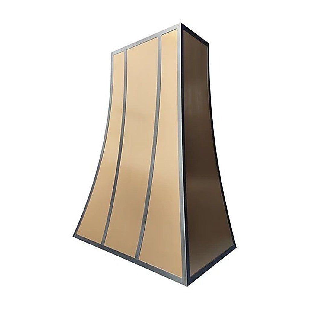 Custom Modern Curved Brass Vent Hood PB33-M01 — view 3