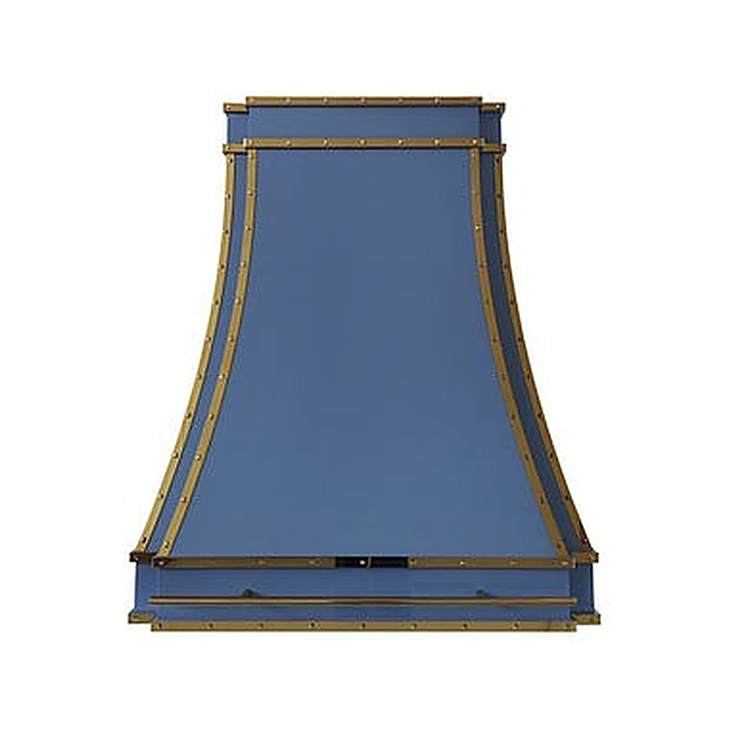 Custom Modern Luxury Blue Painted Stainless Steel Stove Range Hood PS33-M06 — view 2