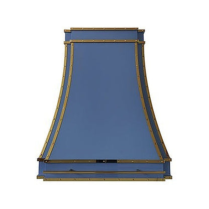 Custom Modern Luxury Blue Painted Stainless Steel Stove Range Hood PS33-M06 — view 2