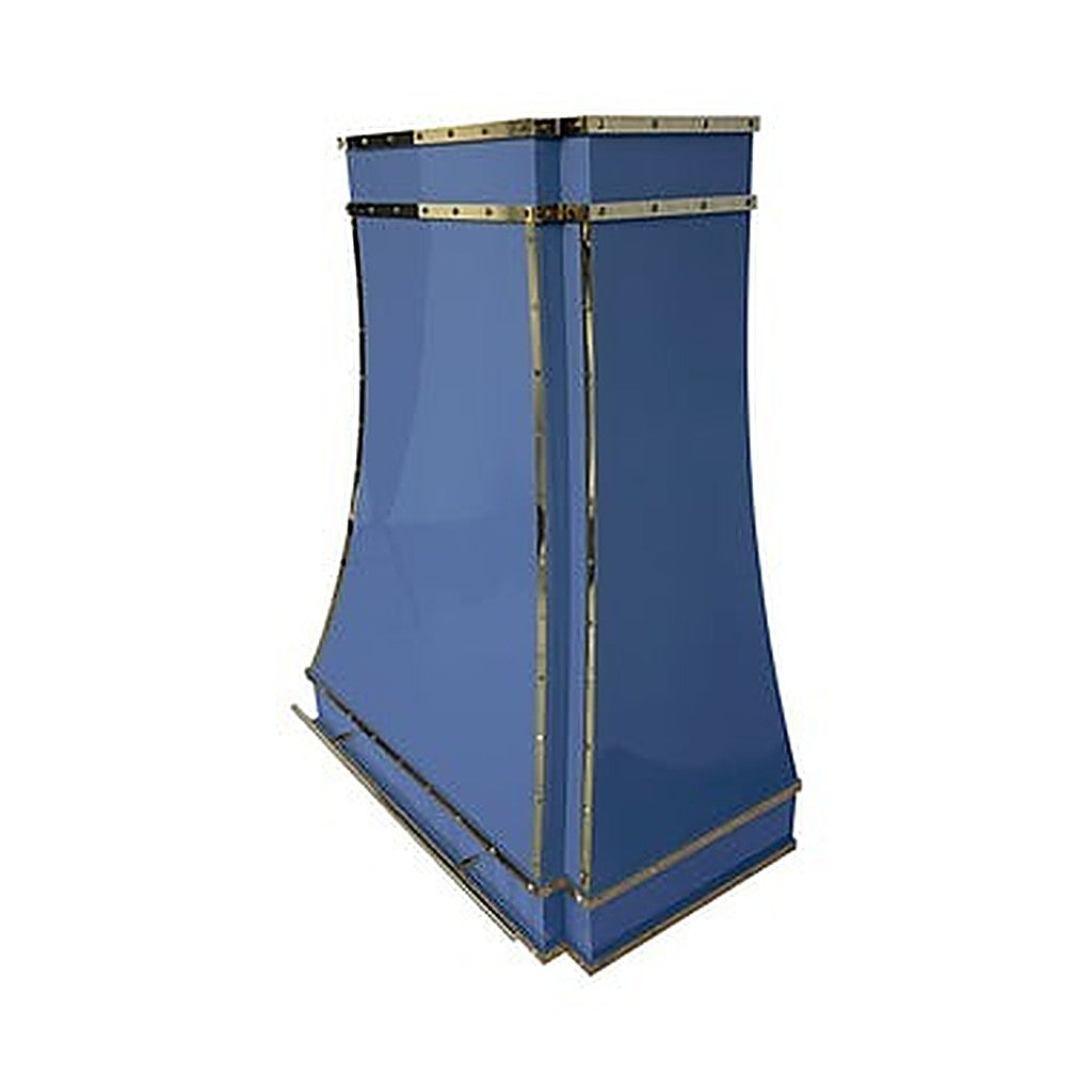 Custom Modern Luxury Blue Painted Stainless Steel Stove Range Hood PS33-M06 — view 4