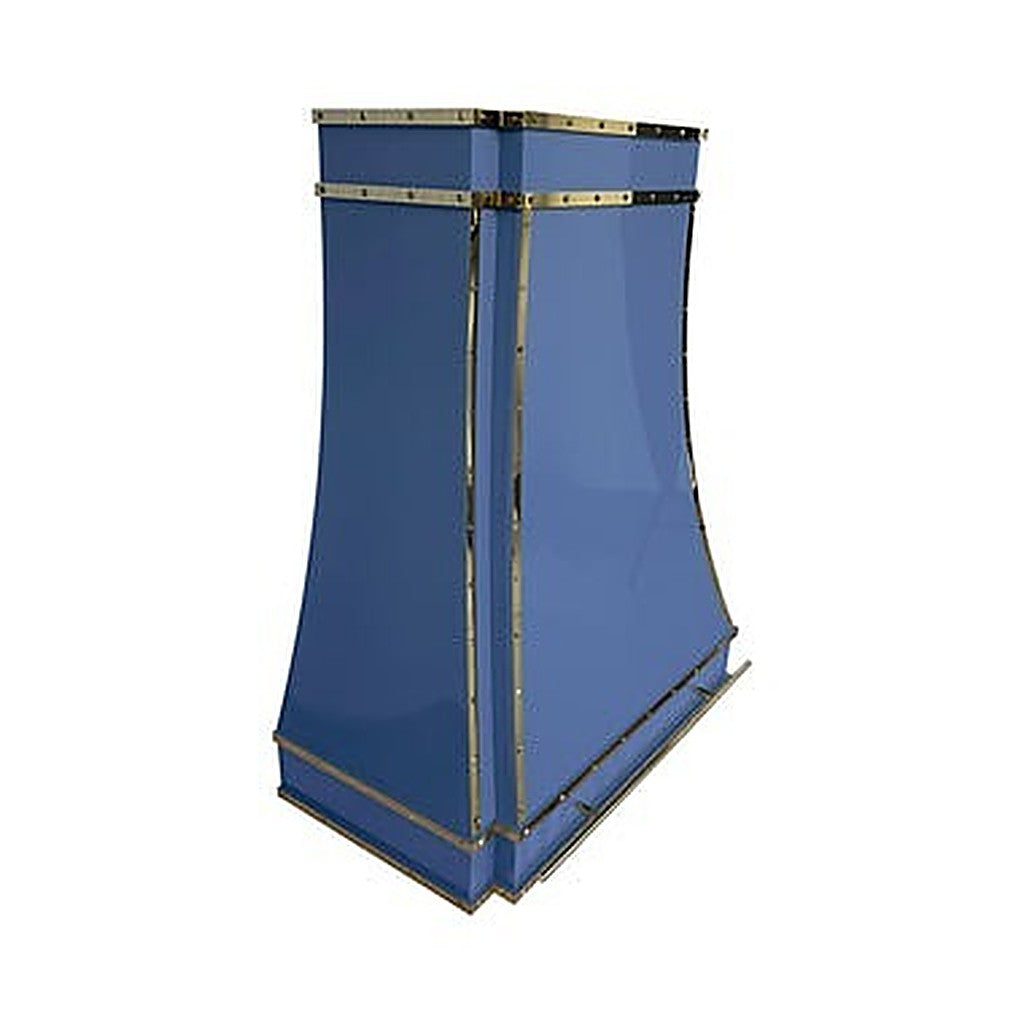 Custom Modern Luxury Blue Painted Stainless Steel Stove Range Hood PS33-M06 — view 5