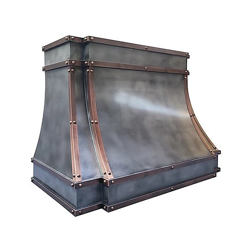Custom Modern Understated Zinc Range Hood PZ33-M01