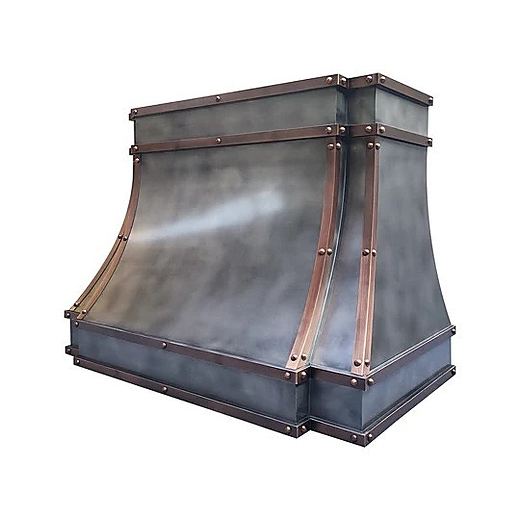 Custom Modern Understated Zinc Range Hood PZ33-M01 — view 2