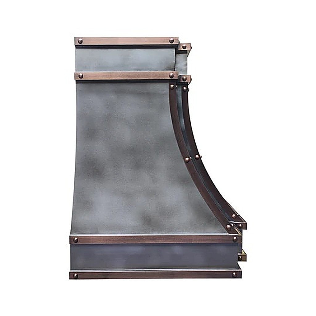 Custom Modern Understated Zinc Range Hood PZ33-M01 — view 3