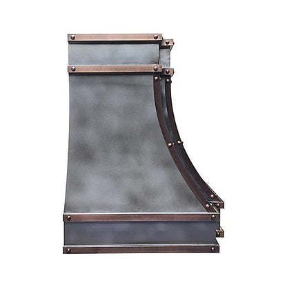 Custom Modern Understated Zinc Range Hood PZ33-M01 — view 3