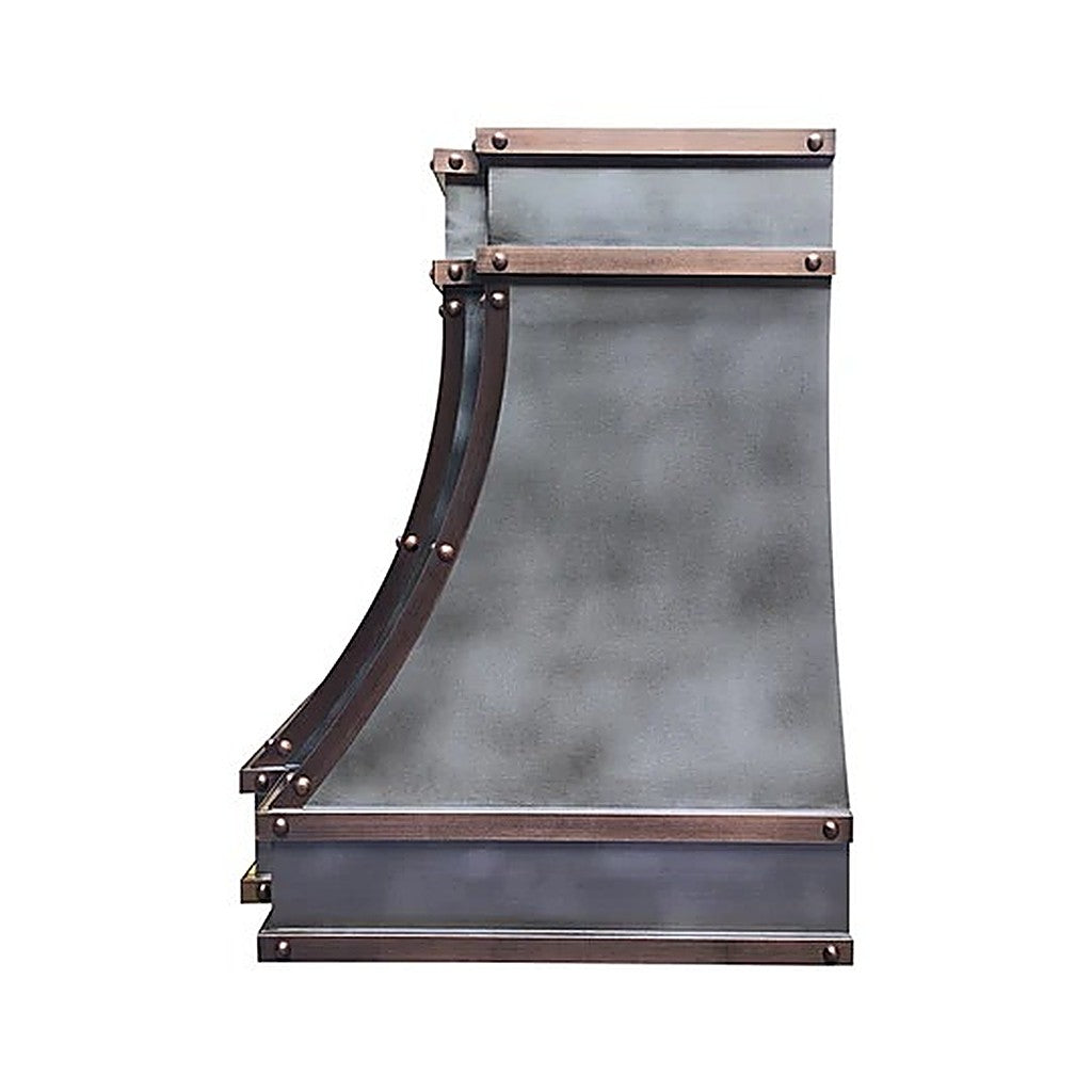 Custom Modern Understated Zinc Range Hood PZ33-M01 — view 4