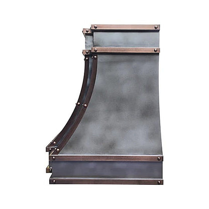 Custom Modern Understated Zinc Range Hood PZ33-M01 — view 4