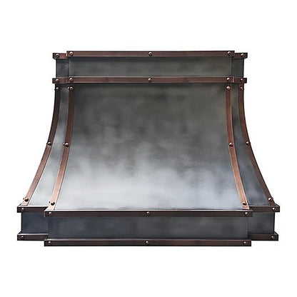 Custom Modern Understated Zinc Range Hood PZ33-M01 — view 5