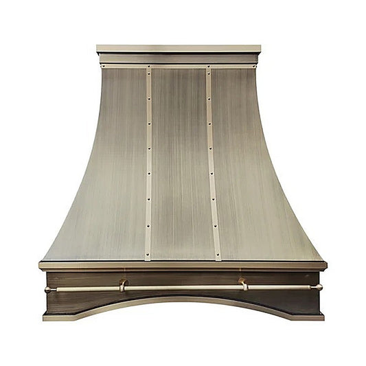 Custom Refine Curved Luxury Brass Range Hood PB7-R01