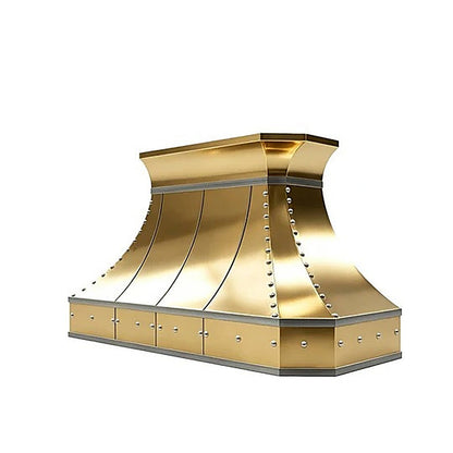 Custom Refine Curved Luxury Brass Vent Hood PB3-R05 — view 2