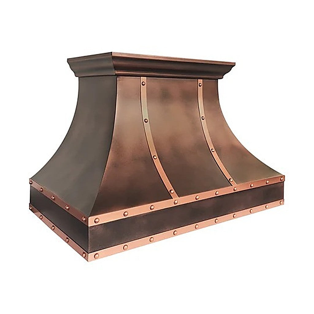 Custom Sleek Curved Copper Vent Hood PC7-R08 — view 4