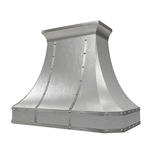 Custom Sleek Curved Stainless Steel Range Hood PS3-R07