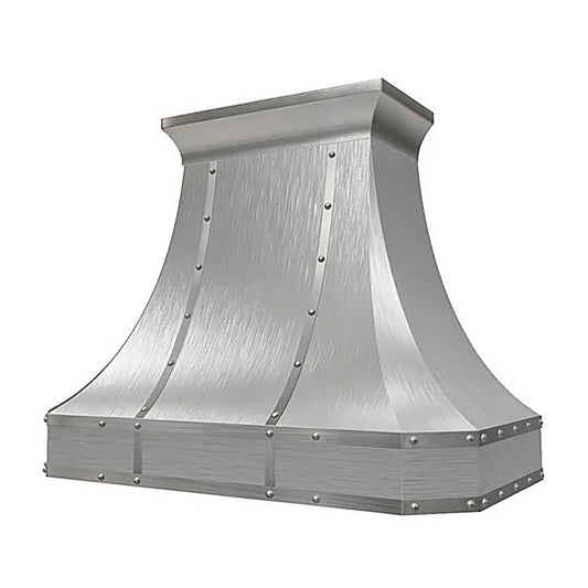 Custom Sleek Curved Stainless Steel Range Hood PS3-R07