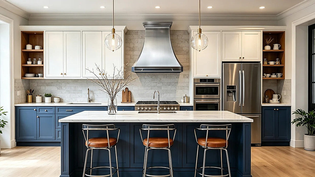 Elegant Curved Zinc Vent Hood PZ1-E01