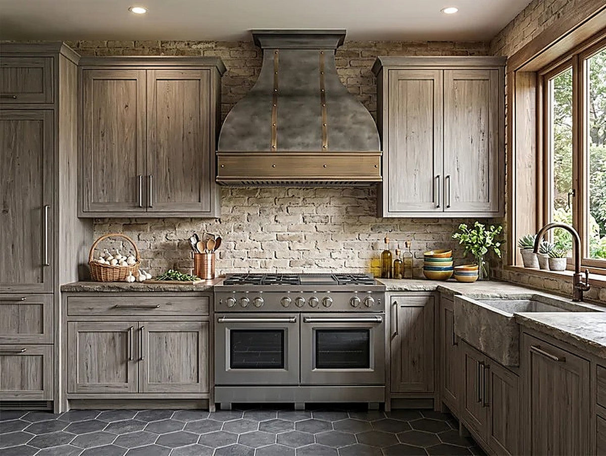 Elegant Curved Zinc Vent Hood PZ1-E01 — view 2