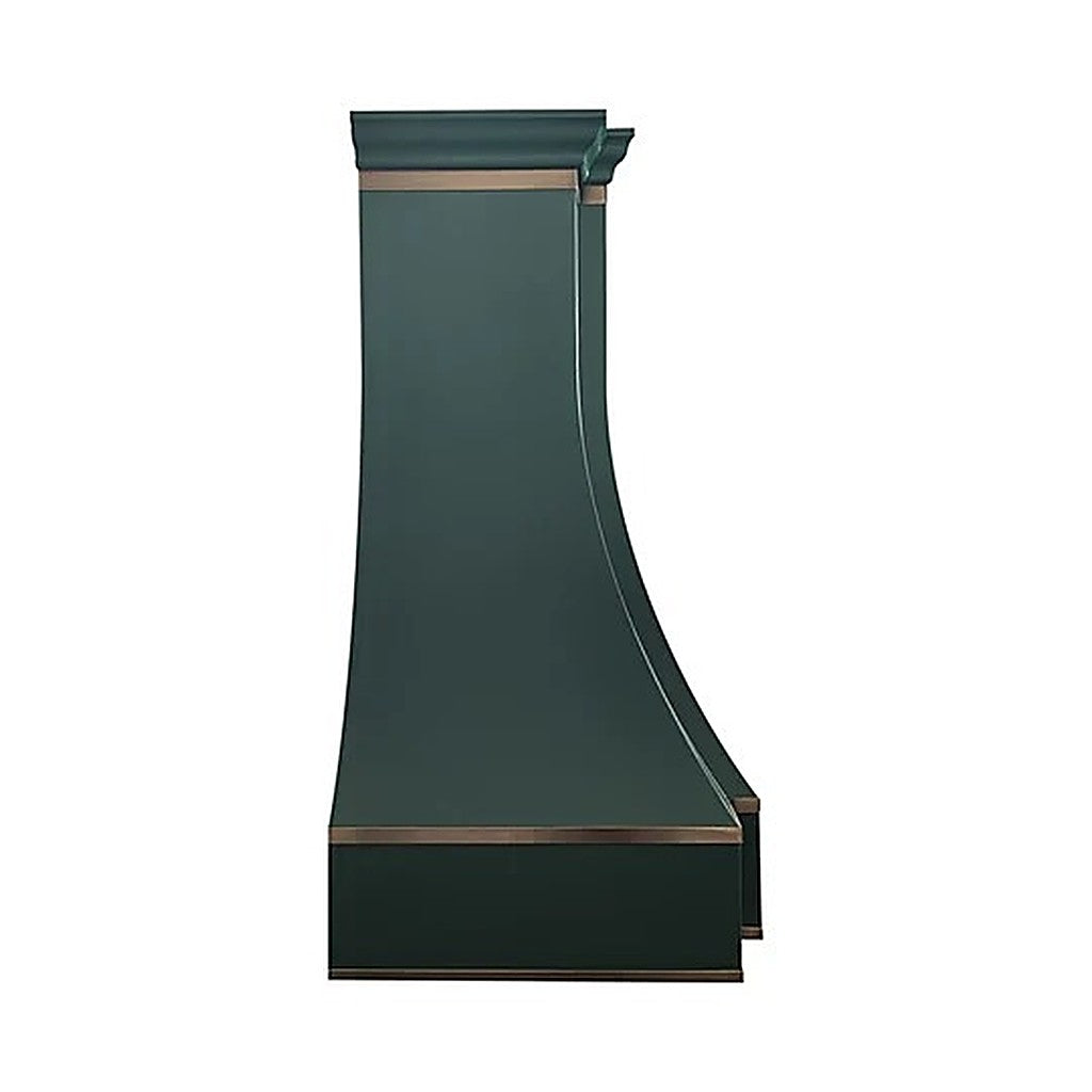 Green Painted Modern Structured Stainless Steel Kitchen Hood PS33-M05 — view 2
