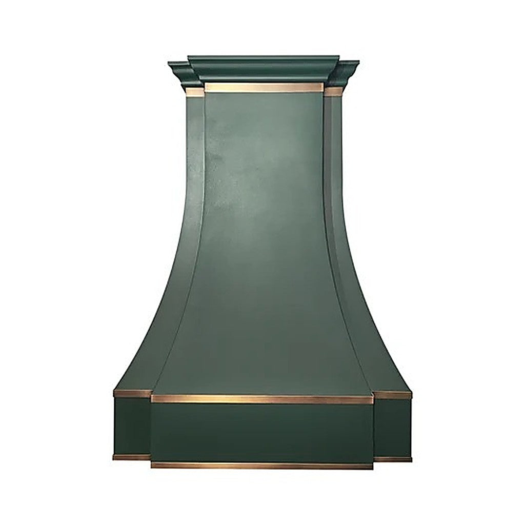Green Painted Modern Structured Stainless Steel Kitchen Hood PS33-M05 — view 3