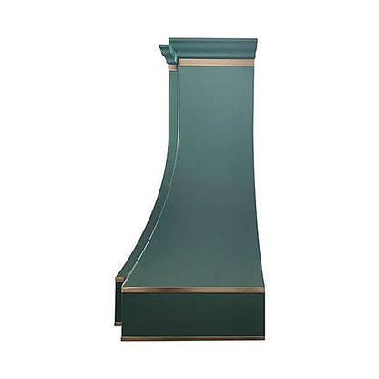 Green Painted Modern Structured Stainless Steel Kitchen Hood PS33-M05 — view 4
