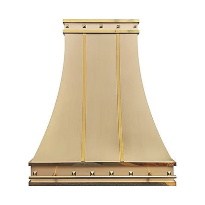 Luxury Custom Curved Brass Kitchen Hood PB7-R02