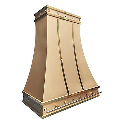 Luxury Custom Curved Brass Kitchen Hood PB7-R02 — view 2