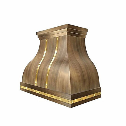 Luxury Custom Curved Brass Kitchen Hood PB7-R02 — view 3