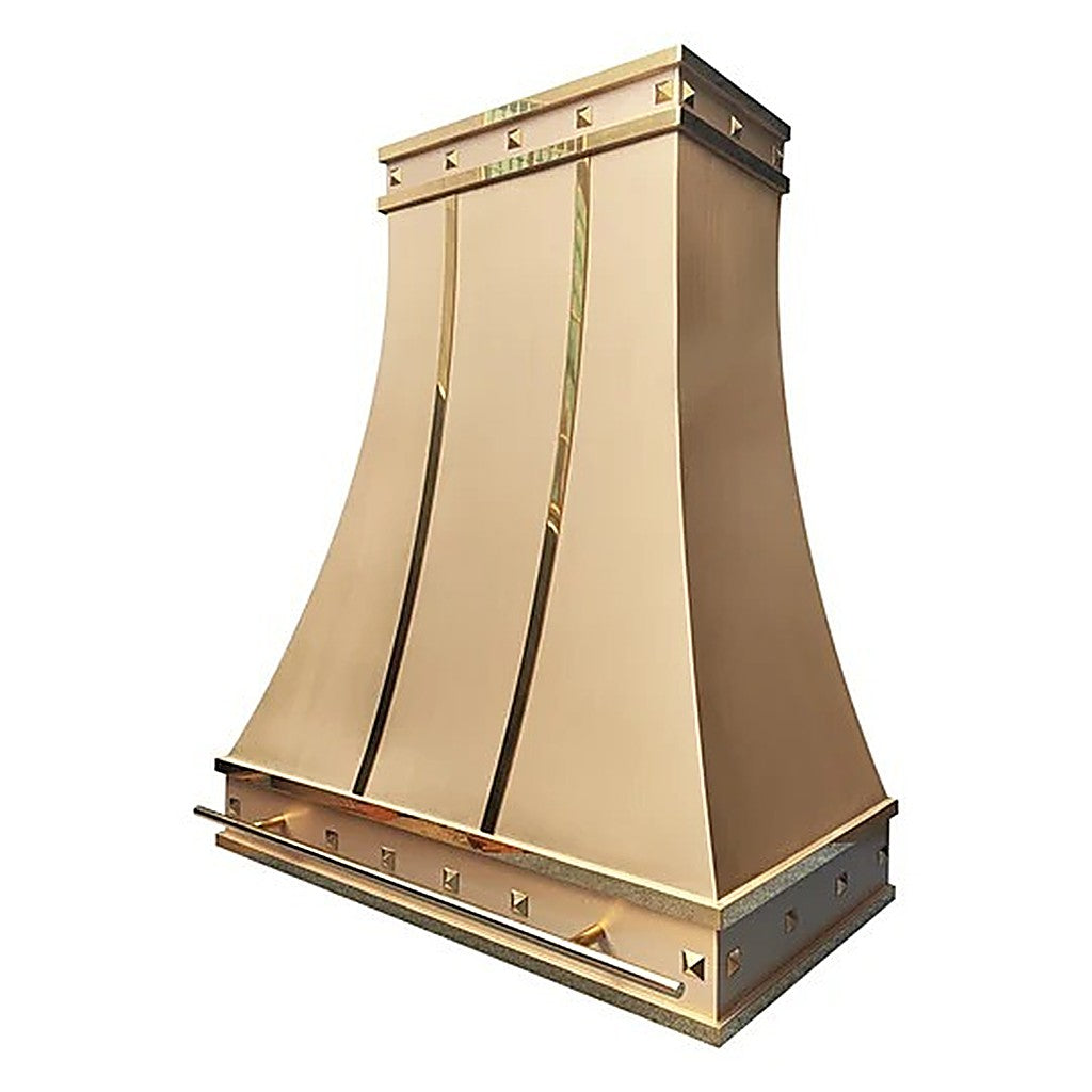 Luxury Custom Curved Brass Kitchen Hood PB7-R02 — view 4