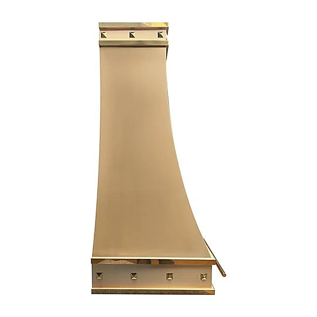Luxury Custom Curved Brass Kitchen Hood PB7-R02 — view 5