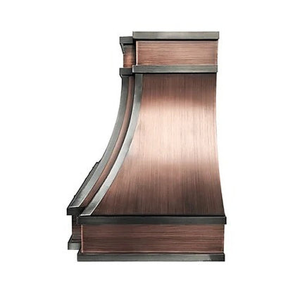 Modern Structured Brushed Copper Vent Hood PC33-M01 — view 2
