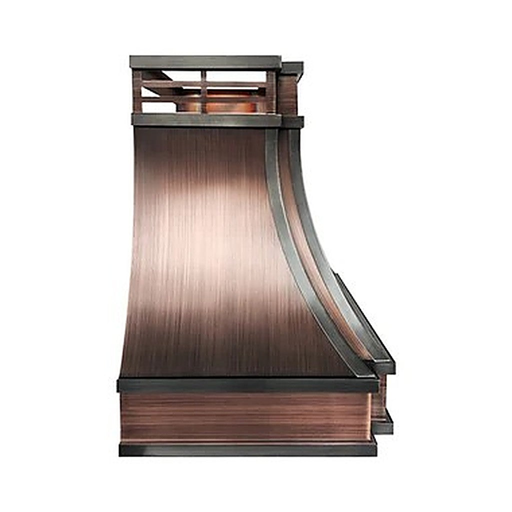 Modern Structured Brushed Copper Vent Hood PC33-M01 — view 3