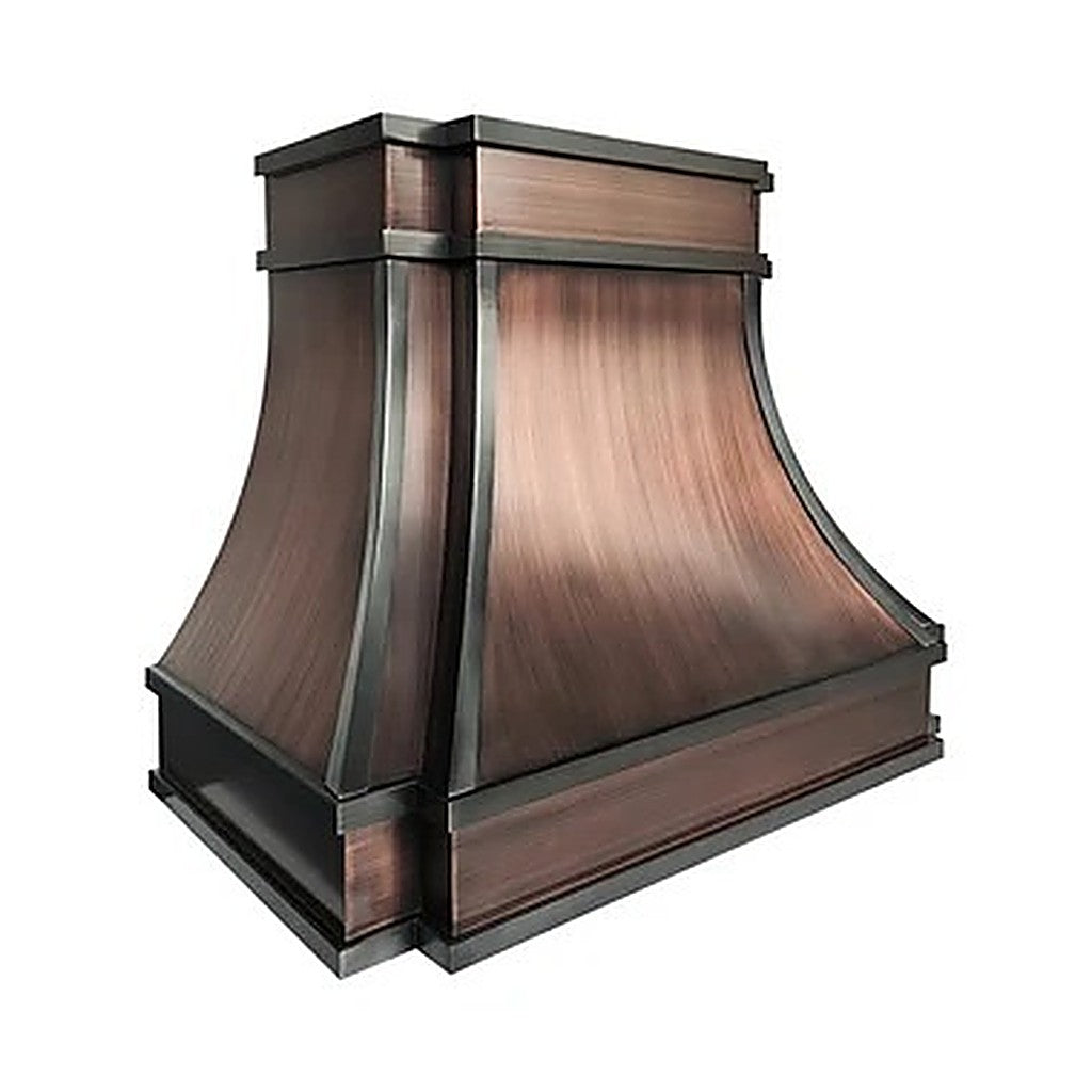 Modern Structured Brushed Copper Vent Hood PC33-M01 — view 4