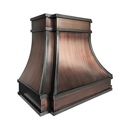 Modern Structured Brushed Copper Vent Hood PC33-M01 — view 4