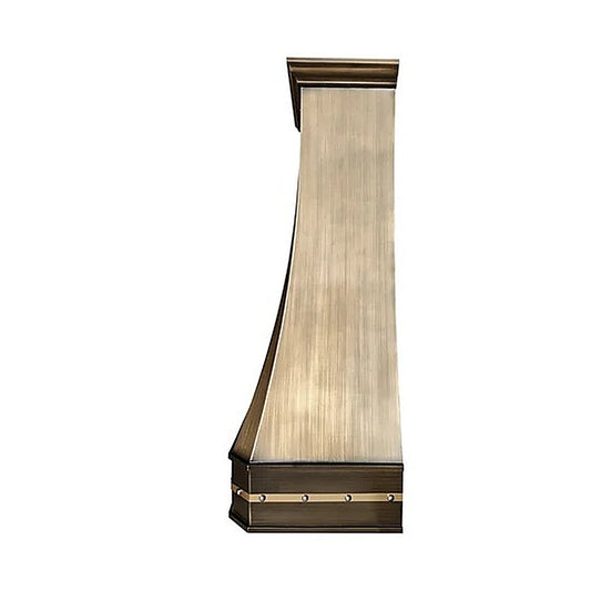 Refine Curved Brass Kitchen Hood PB3-R04
