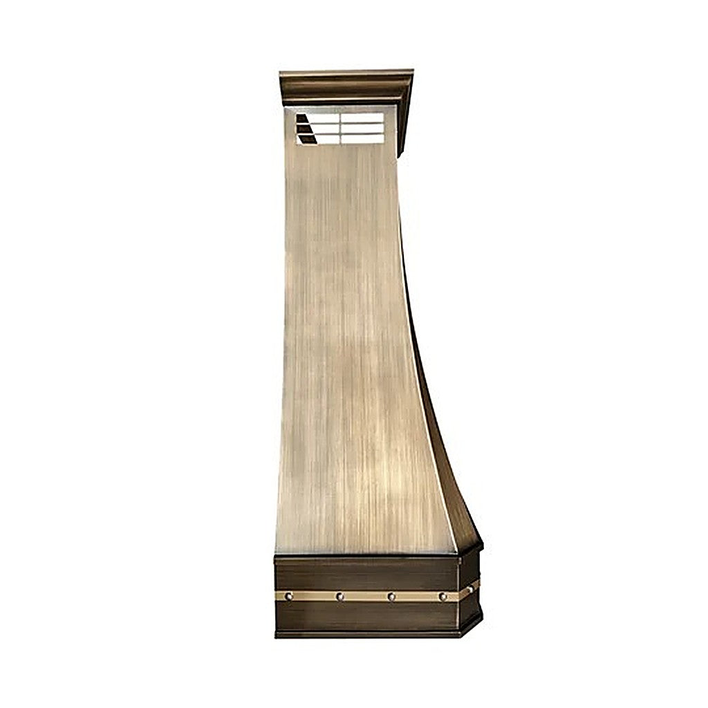Refine Curved Brass Kitchen Hood PB3-R04 — view 2