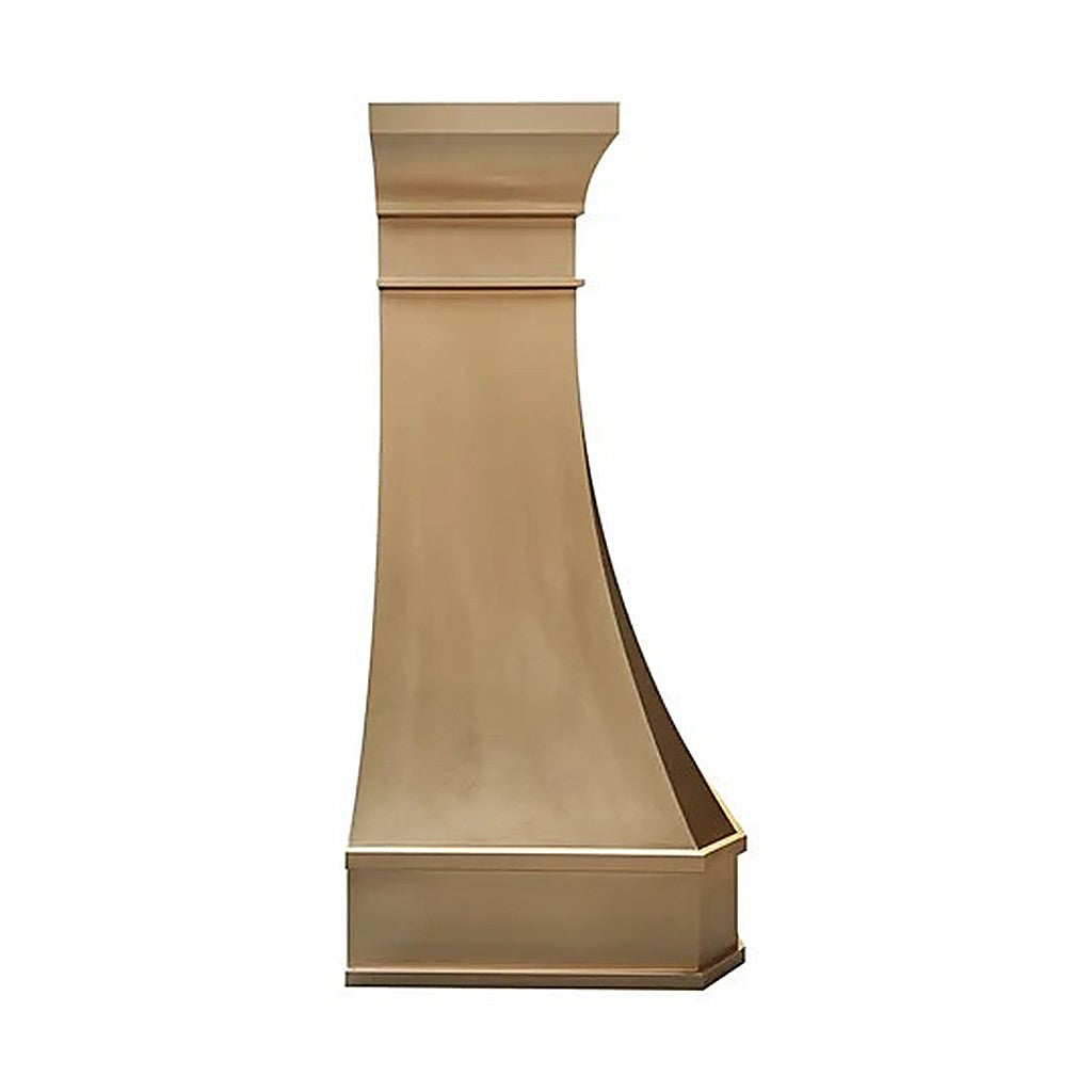 Refine Curved Custom Understated Brass Vent Hood PB3-R02 — view 2