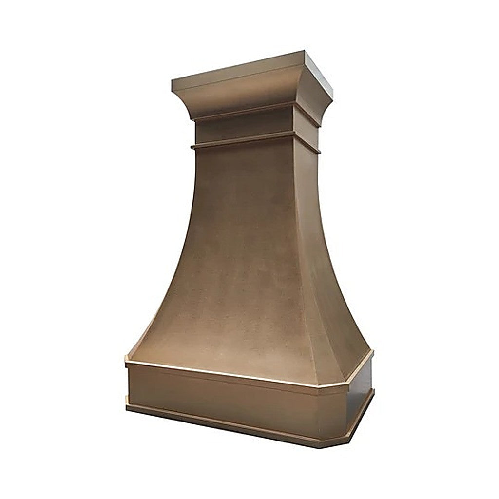 Refine Curved Custom Understated Brass Vent Hood PB3-R02 — view 3