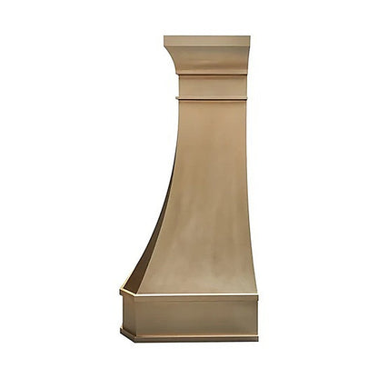 Refine Curved Custom Understated Brass Vent Hood PB3-R02 — view 4